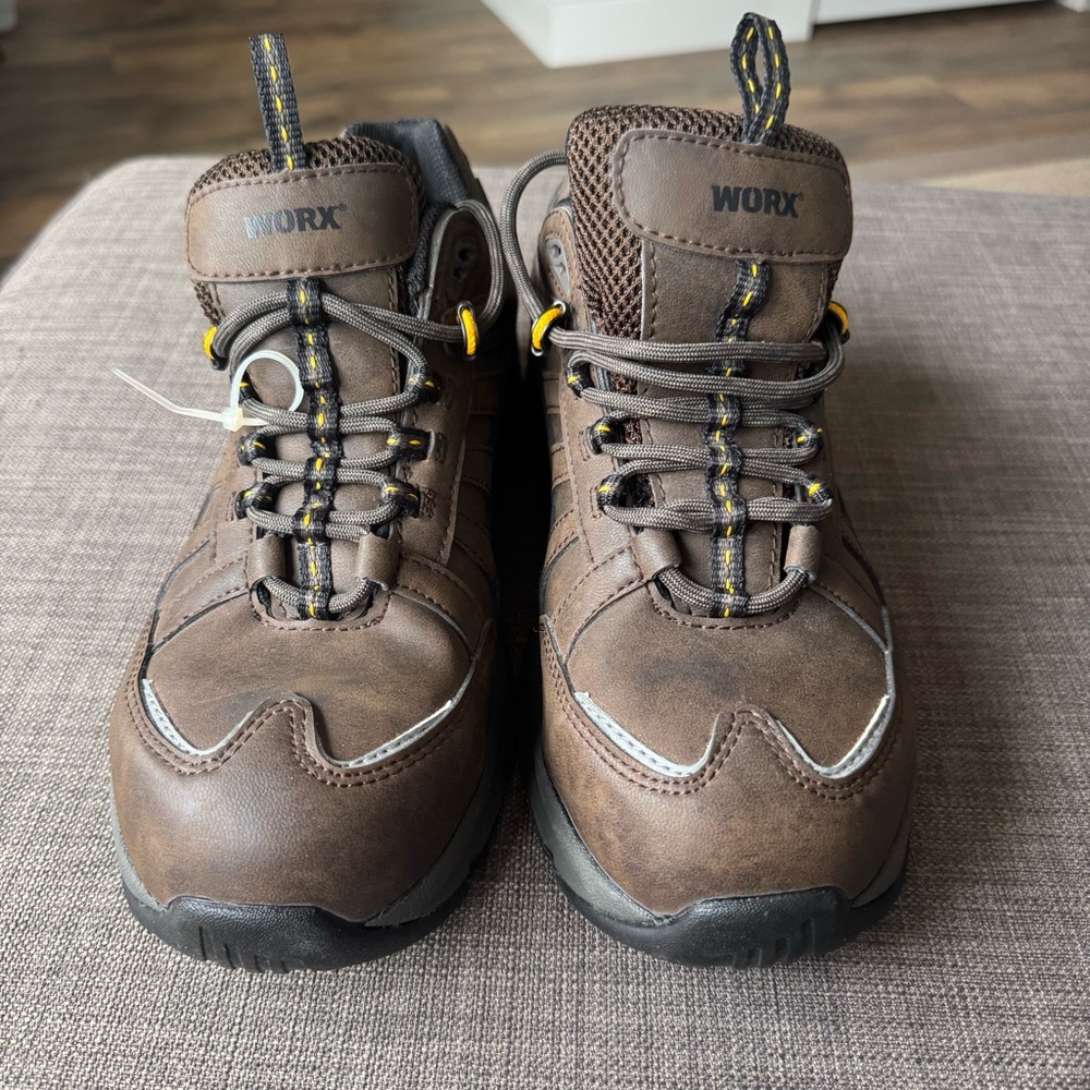 Work X by redwing Men's Brown Work Shoes - Durable Leather Safety  sz 8ww new no